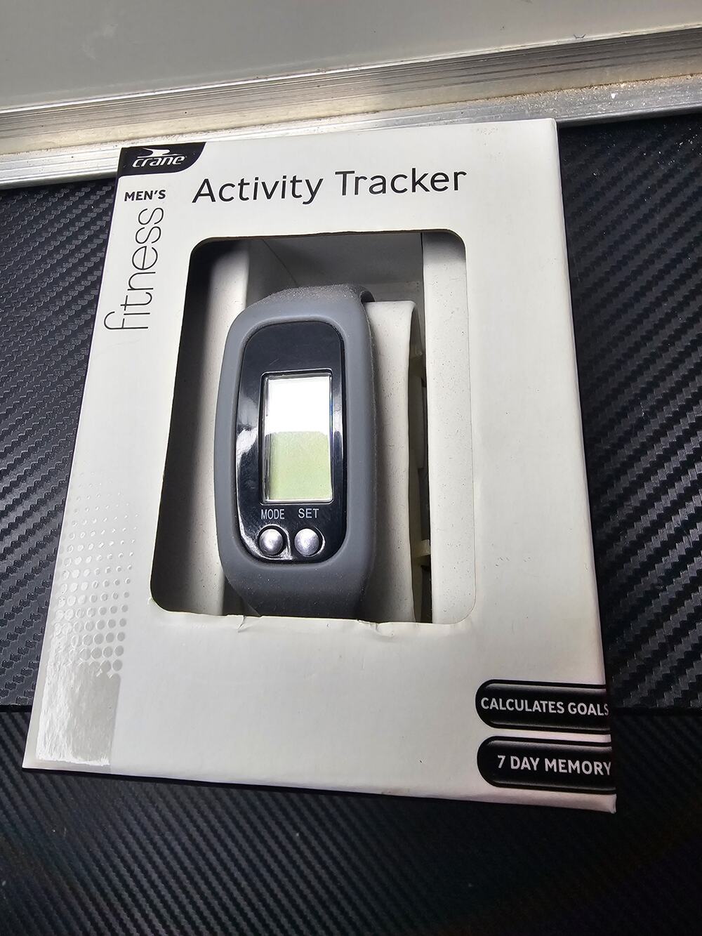 Crane Men's Fitness Activity Tracker 7 Day Memory  New In Box